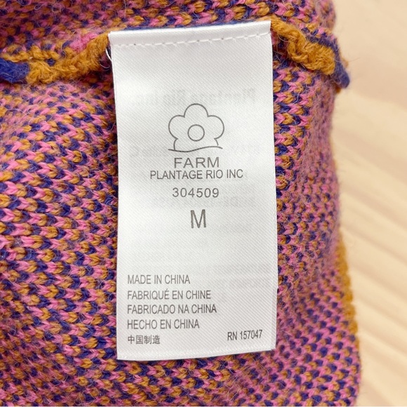 *SOLD* Farm Rio Leopard Pop Caramel Sweater Balloon Sleeves Wool Blend, Medium - Picture 12 of 15